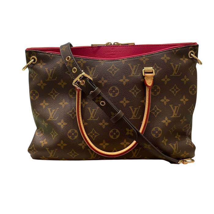 LOUIS VUITTON 路易威登 M41175 PALLAS MM 兩用包 PVC帆布 老花 粉色