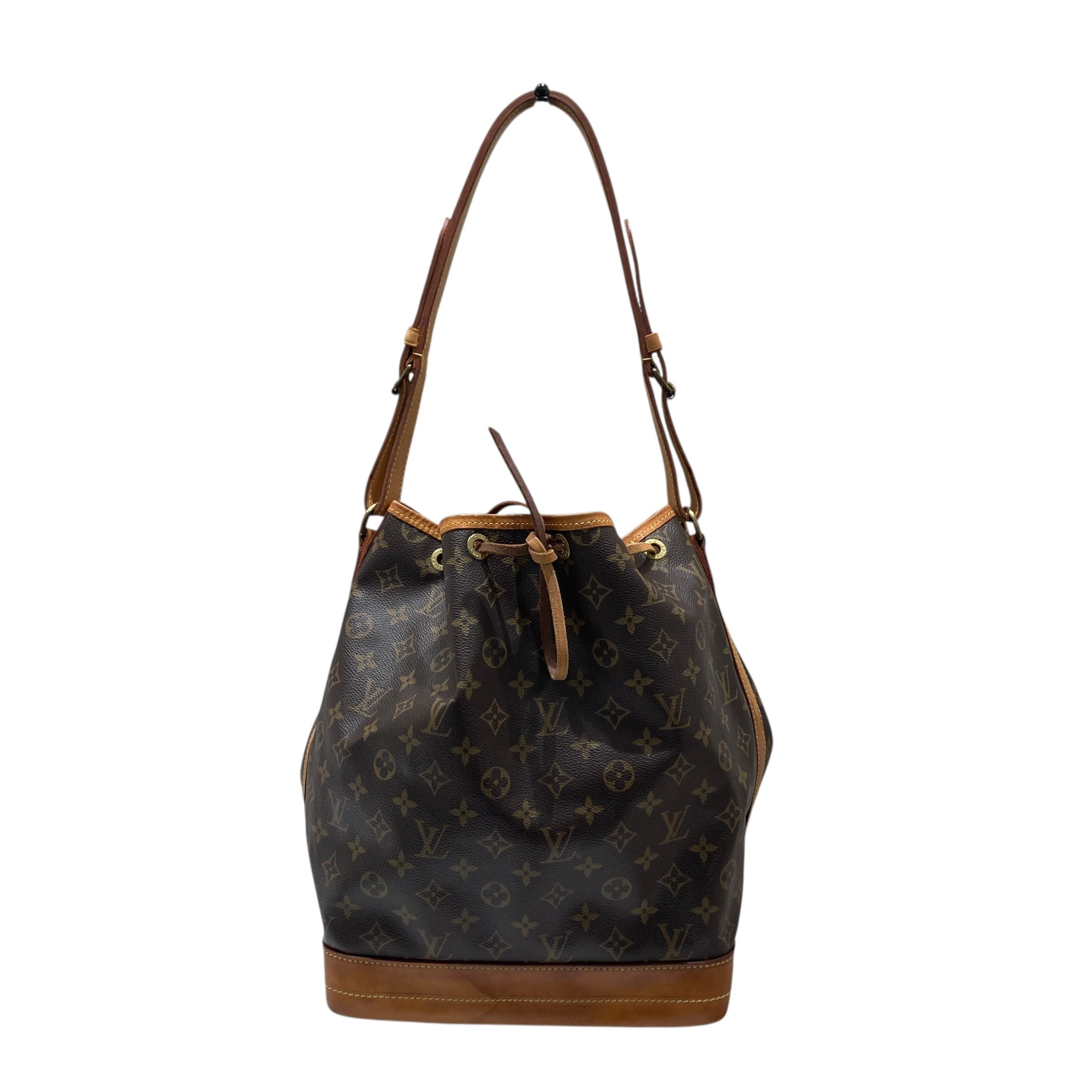 LOUIS VUITTON 路易威登 M42224 MONOGRAM NOÉ 水桶老花肩背包 PVC帆布 棕色 金釦