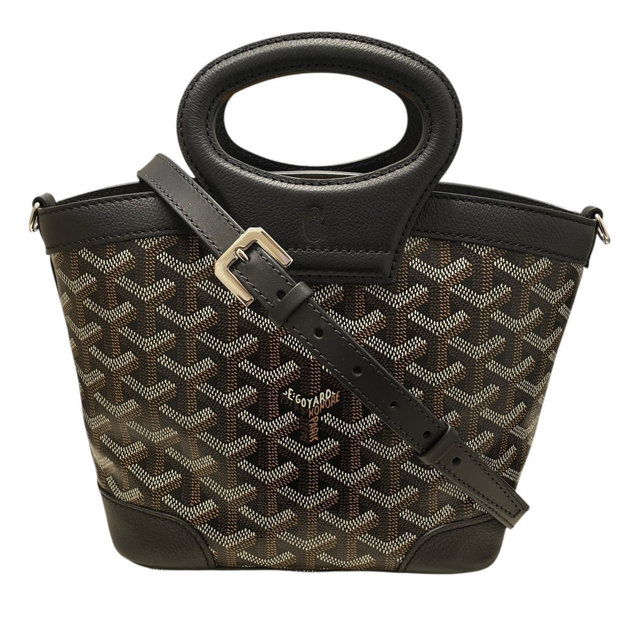 GOYARD 戈雅 BELUGA MINI 迷你兩用包 PVC帆布 老花 黑色 銀扣