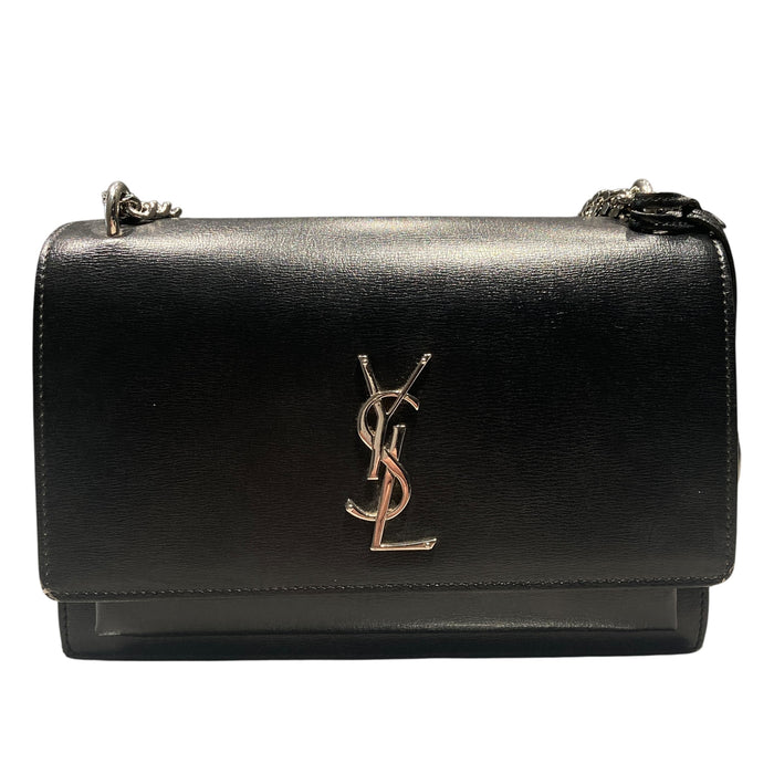 SAINT LAURENT 聖羅蘭 SUNSET 黑色 皮革 銀釦