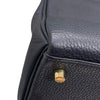 HERMES 愛馬仕 KELLY 28 內縫 手提包 皮革 深藍色 金釦