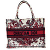 DIOR 迪奧 托特包 BOOK TOTE 36 白紅緹花帆布