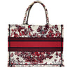 DIOR 迪奧 托特包 BOOK TOTE 36 白紅緹花帆布