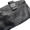 LOUIS VUITTON 路易威登 M95824 PYTHON PERFORE LUTECE 手拿包 蟒蛇皮 黑色 銀釦