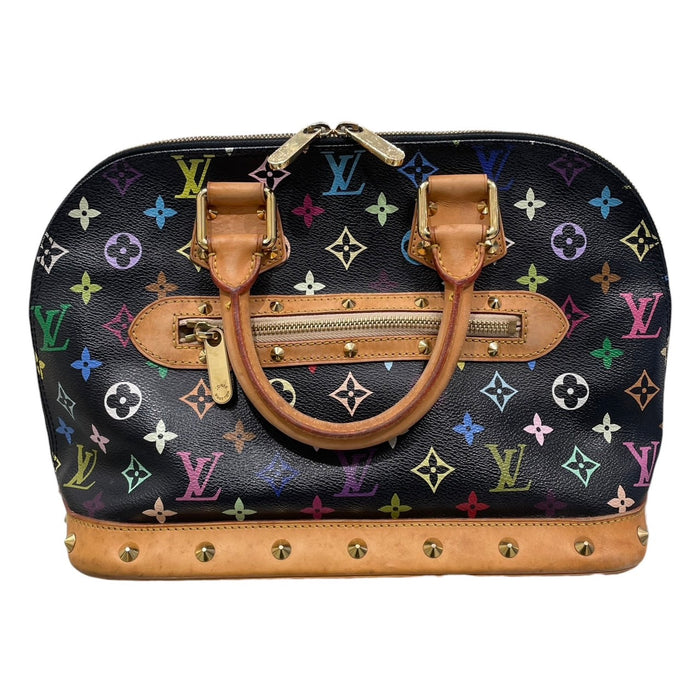 LOUIS VUITTON 路易威登 M92646 ALMA 貝殼包 PVC帆布 黑三彩老花 金釦