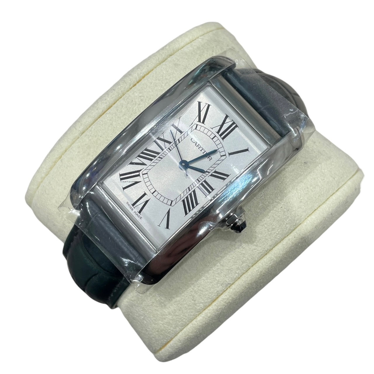 CARTIER 卡地亞 TANK AMÉRICAINE 腕表 自動上鍊 SS 白色文字盤