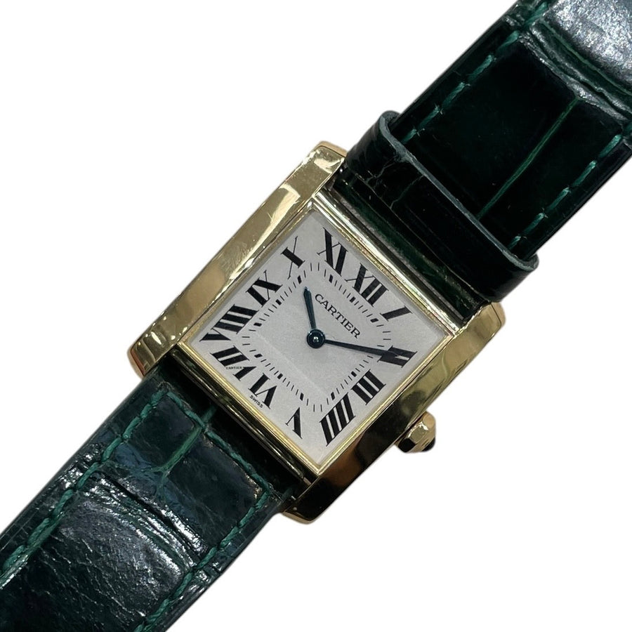 CARTIER 卡地亞 TANK FRANÇAISE 腕表 石英機芯 K18YG 白色文字盤