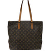 LOUIS VUITTON 路易威登 M51151 CABAS MEZZO 拉鍊托特包 PVC帆布 老花 棕色 金釦