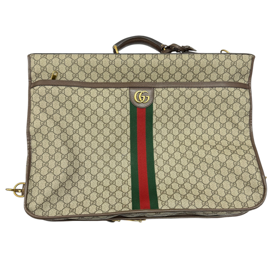 GUCCI 古馳  GG Supreme GG Marmont LOGO  700375  PVC  牛皮 行李袋 經典老花