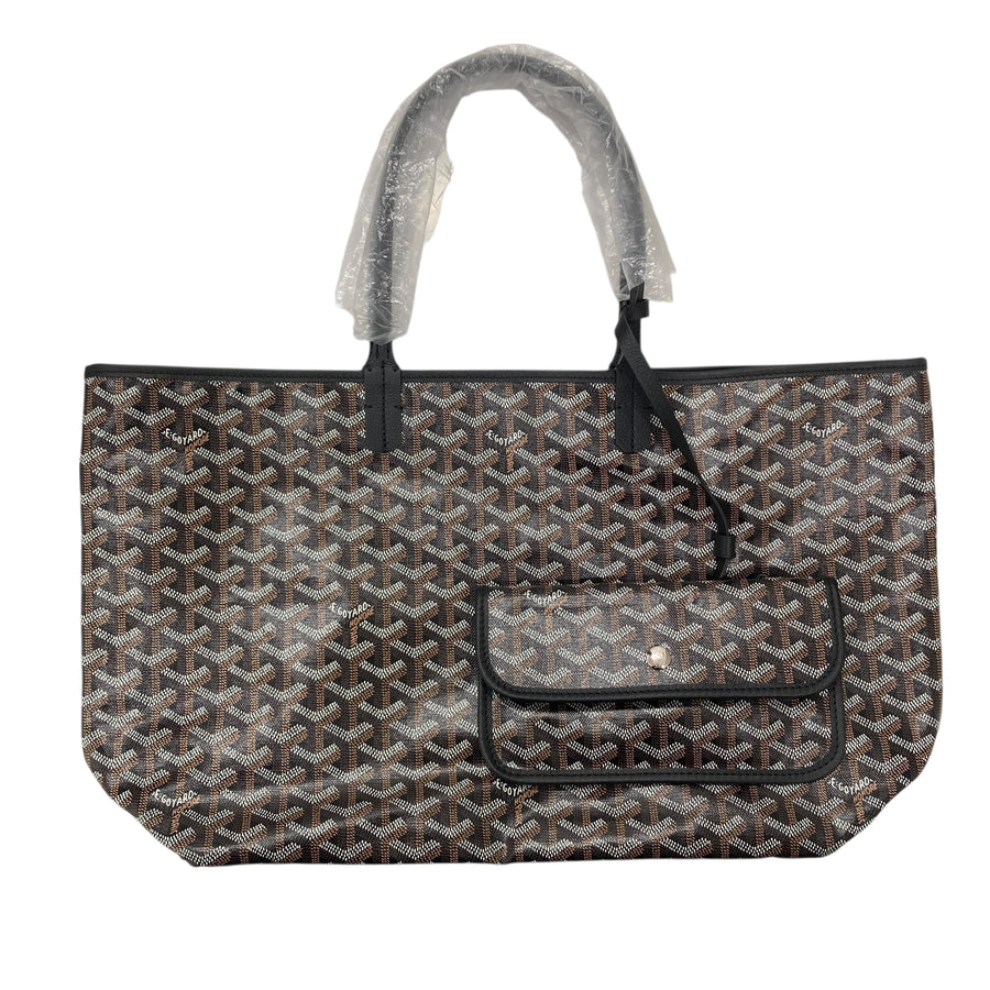 GOYARD 戈雅 SAINT LOUIS PM PVC帆布 托特包 黑色老花