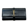 GUCCI 古馳 652681 JACKIE 1961 鍊條長夾 皮革 黑色 金扣