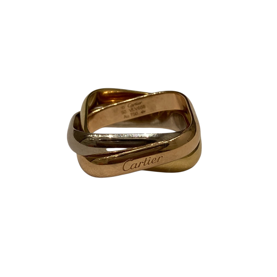 CARTIER 卡地亞 Trinity 枕形 SIZE:47 18K 戒指 YG/WG/PG