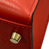 HERMES 愛馬仕 KELLY 28 外縫 Z刻 皮革 手提包 橘紅色 金釦