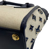 LOUIS VUITTON 路易威登 M22195 ON MY SIDE PM 帆布側背包 帆布/皮革 米色/深藍色 金釦