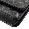 CHANEL 香奈兒 A33814 Chanel WOC 19 荔枝牛皮 斜背包 黑色 銀釦