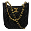 CHANEL 香奈兒 AS5432 2024S HOBO 鏈條肩背包 皮革 黑色 金釦