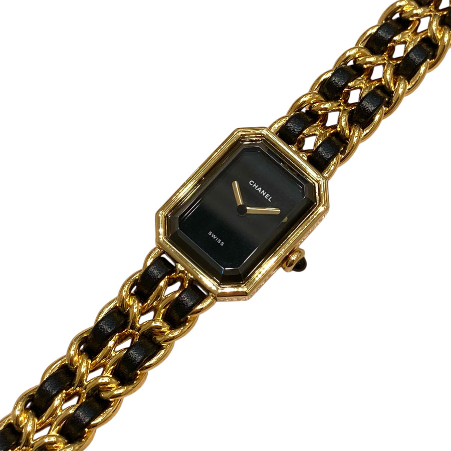 CHANEL 香奈兒 H0001 Premiere L 方糖 石英錶 黑金