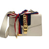 GUCCI 古馳 421332 Small Sylvie Shoulder Bag 小牛皮 肩背包 白色