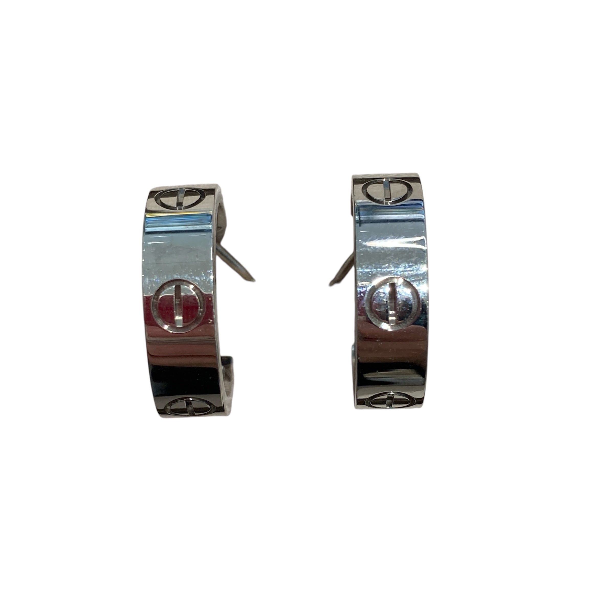CARTIER 卡地亞 LOVE HOOP 耳環 18K白金