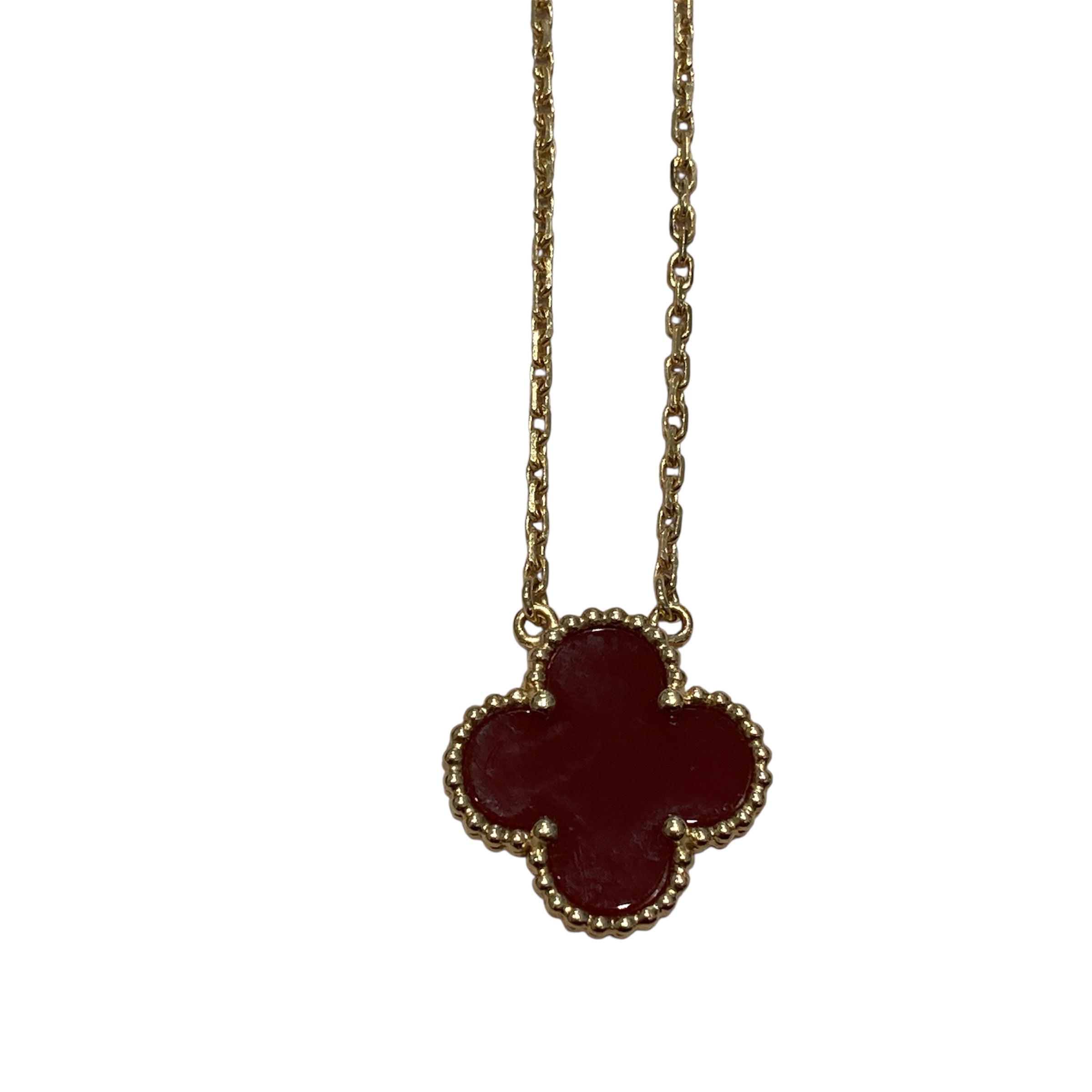 Van Cleef & Arpels 梵克雅寶 VCARD38500 VINTAGE ALHAMBRA 18K 紅玉隨 項鍊