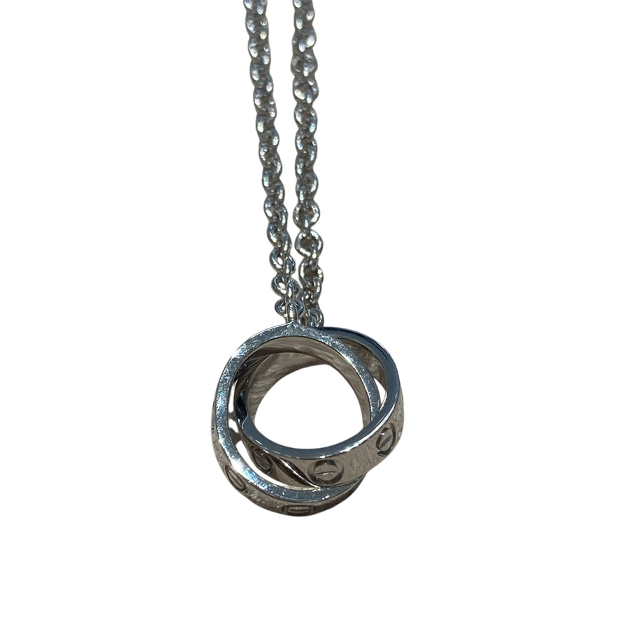 CARTIER 卡地亞 B7212500 BABY LOVE NECKLACE 18K 項鍊 WG
