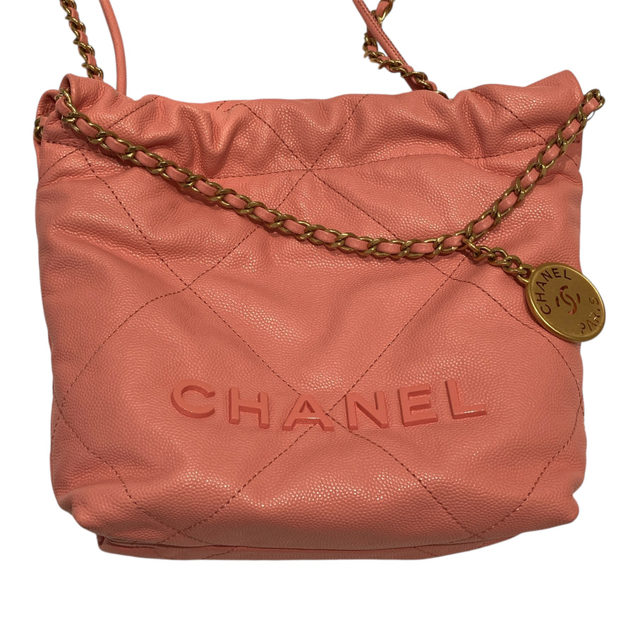 CHANEL 香奈兒 MINI 22 二代款 粉色