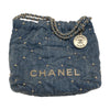 CHANEL 香奈兒 MINI 22 二代款 單寧帆布
