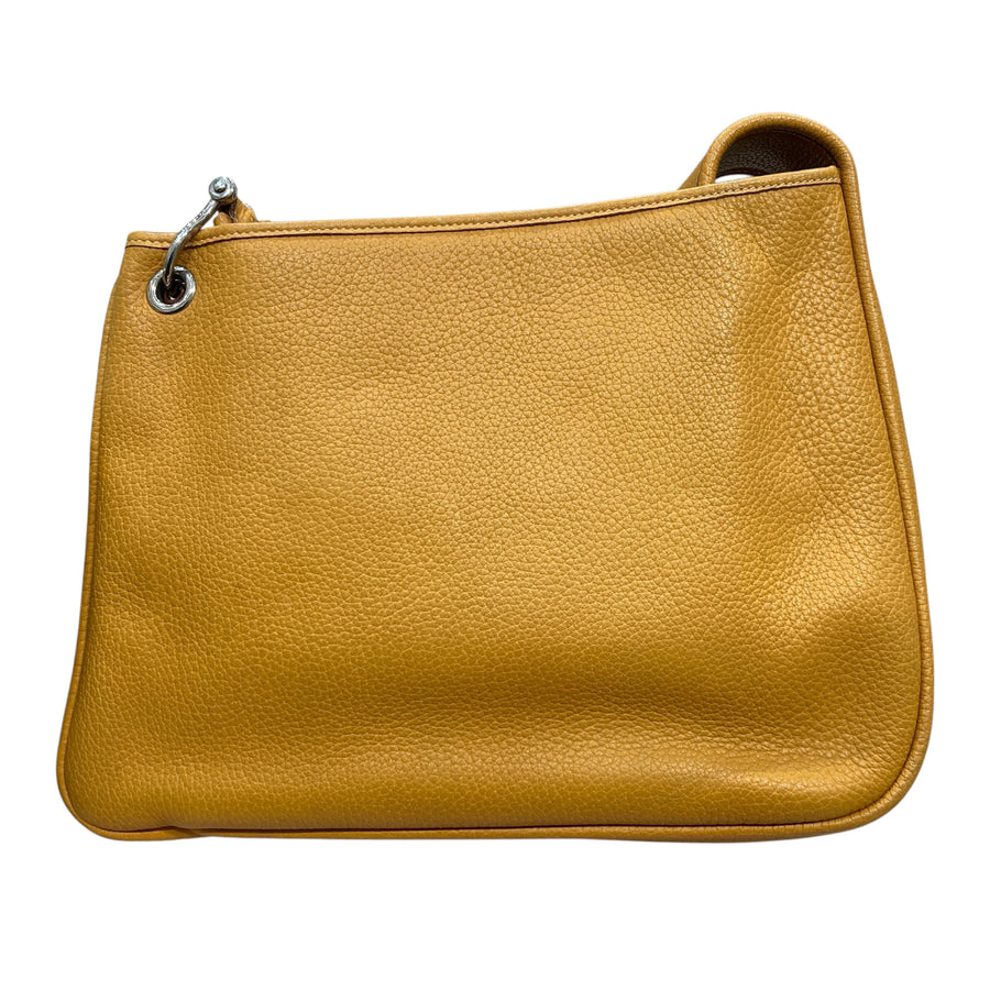 HERMES 愛馬仕 SAC MANILLE 馬尼拉肩背包 芥末黃 TC皮 銀釦