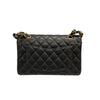 CHANEL 香奈兒 A01113 CLASSIC FLAP BAG 翻蓋肩背包  荔枝牛皮 黑色 金釦