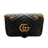 GUCCI 古馳 446744 MARMONT 馬蒙肩背包 羊皮 黑色 金釦
