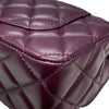 CHANEL 香奈兒 TOP HANDLE FLAP BAG MINI CF手提鑽把斜背包迷你 小羊皮 酒紫色 淺金釦