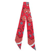 HERMÈS 愛馬仕 CHRISTIANE VAUZELLES LES LEOPARDS TWILLY 絲巾 斜紋真絲 紅色