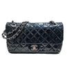 CHANEL 香奈兒 網狀肩背兩用包 漆皮