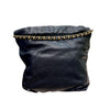 CHANEL 香奈兒 22MINI BAG 流浪包 荔枝牛皮 黑色 金釦