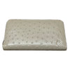 BVLGARI 寶格麗 293299S  MAN YEN LONG WALLET 長夾 鴕鳥皮 米色 銀釦
