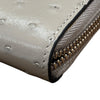 BVLGARI 寶格麗 293299S  MAN YEN LONG WALLET 長夾 鴕鳥皮 米色 銀釦