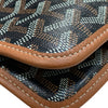 GOYARD 高雅德 GOYARDINE PLUMET 口袋錢包斜背包 牛皮 棕色 銀釦