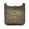 HERMÈS 愛馬仕 EVELYNE 16 AMAZONE MINI 肩背包 牛皮 大象灰 金釦