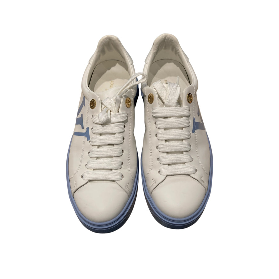 LOUIS VUITTION 路易威登 WHITE TIME OUT SNEAKERS 低筒運動鞋 皮革 白色 金釦