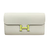 HERMES 愛馬仕 B刻 CONSTANCE TO GO 砝瑯H字 皮革 奶昔白 銀釦