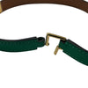 HERMES COLLIER DE CHIEN 手環 金色金屬 / 綠色皮革