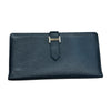 HERMES BEARN H釦長夾 EPSOM  黑色  銀扣