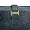 HERMES BEARN H釦長夾 EPSOM  黑色  銀扣