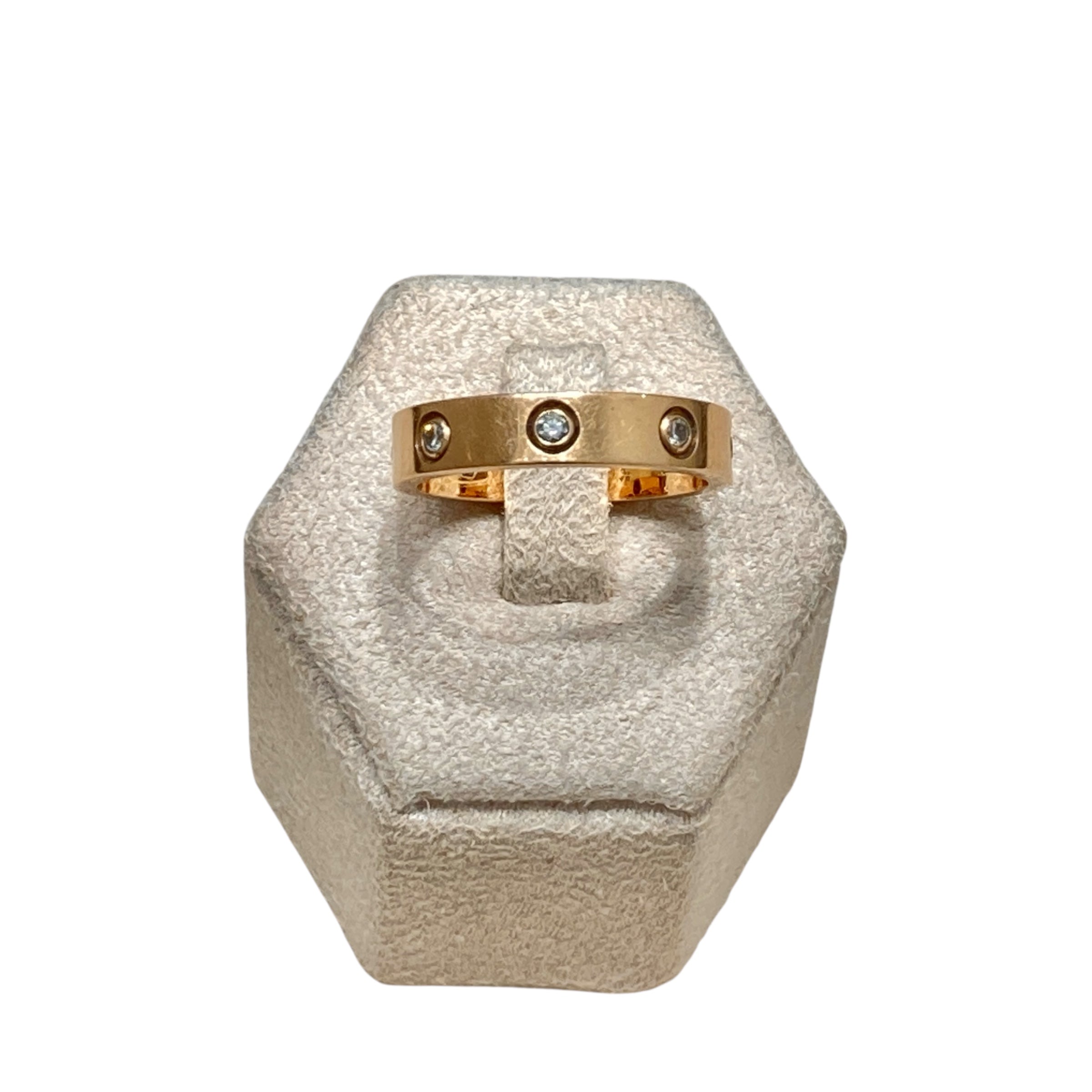 CARTIER 卡地亞 LOVE RING環圈帶鑽 18K SIZE:51