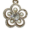 CHANEL 香奈兒 ARRIVAL CRYSTAL PEARL CC EARRINGS 山茶花流蘇水鑽珍珠耳針 合金