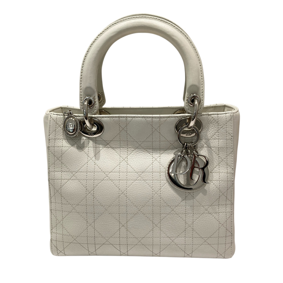 DIOR LADY DIOR 中號 手提包 白色