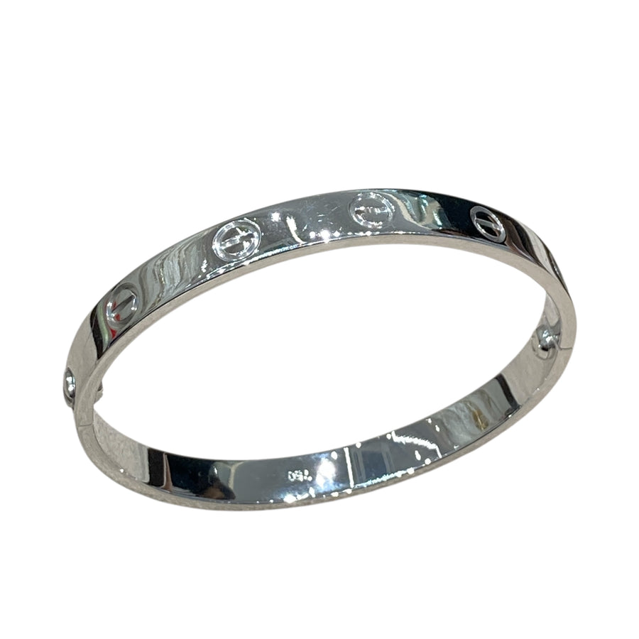 CARTIER 卡地亞 LOVE系列手環 18K 白金 #16