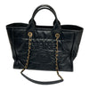 CHANEL 香奈兒 AS3257 DEAUVILLE TOTE 小牛皮 托特包 黑色 金釦