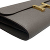 HERMES 愛馬仕 Y刻 CONSTANCE TO GO 手拿包 EPSOM皮革 灰色 金釦