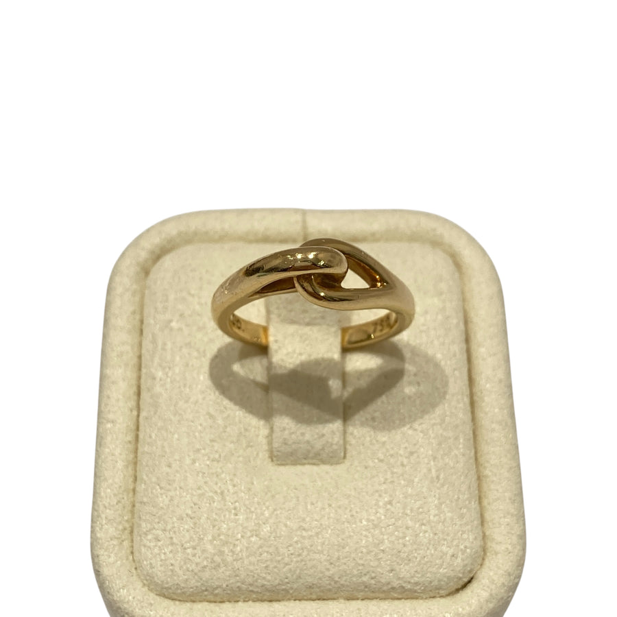 TIFFANY&CO 蒂芬妮  KNOT RING 戒指 18K黃金  #48